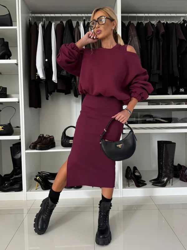 Asia Bonfanti™ Stylowa sukienka i sweter