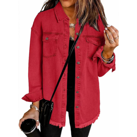 Bice Liotta™ Stylowa damska kurtka jeansowa w stylu vintage