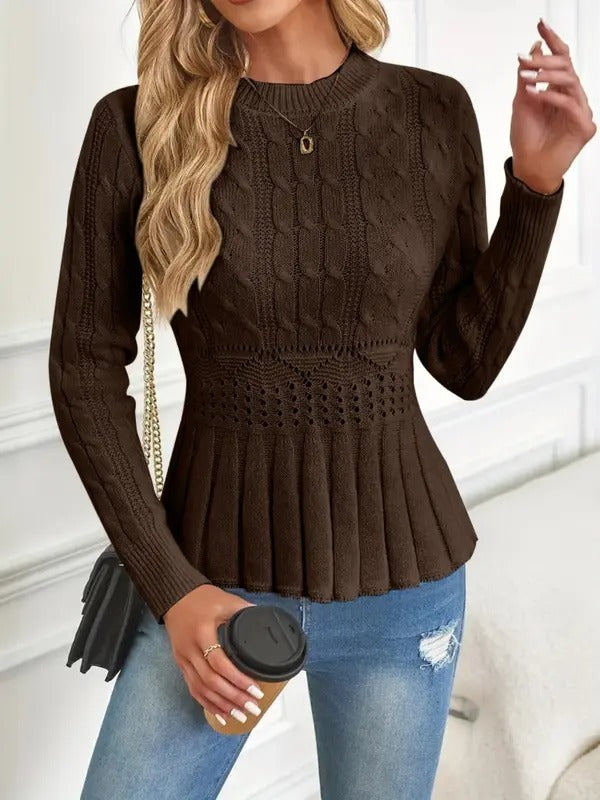 Debora Patti™ Sweter damski z dzianiny o eleganckiej sylwetce