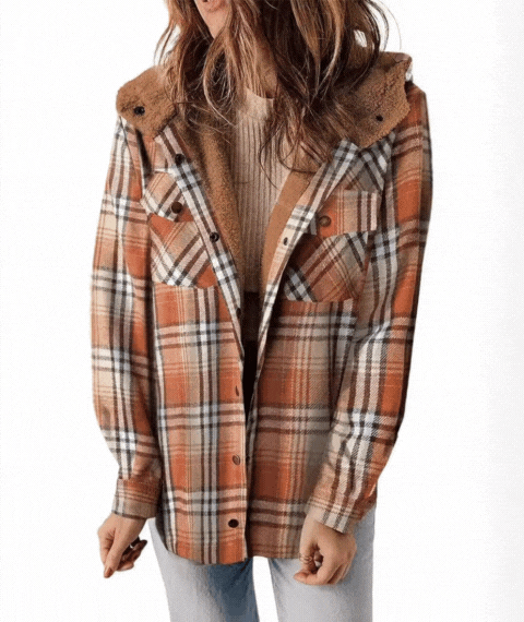 Eliana Zullo™ Zimowa modna bluza z kapturem i kieszeniami