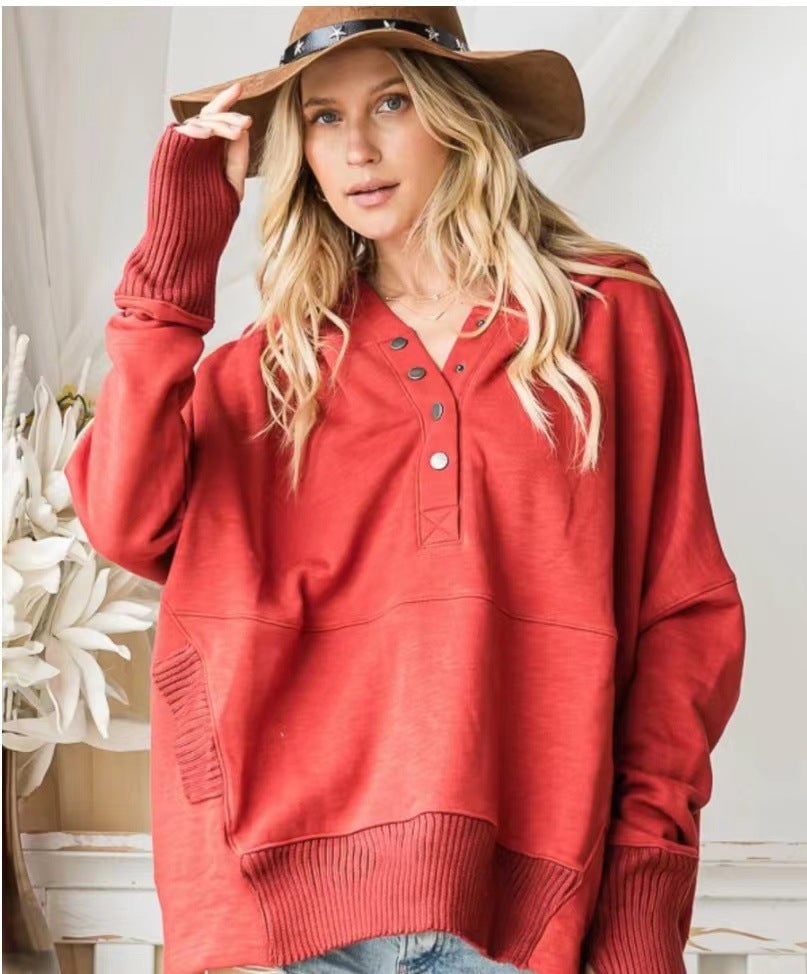 Fina Piccio™️ Bluza oversize z kapturem i otworami na kciuki