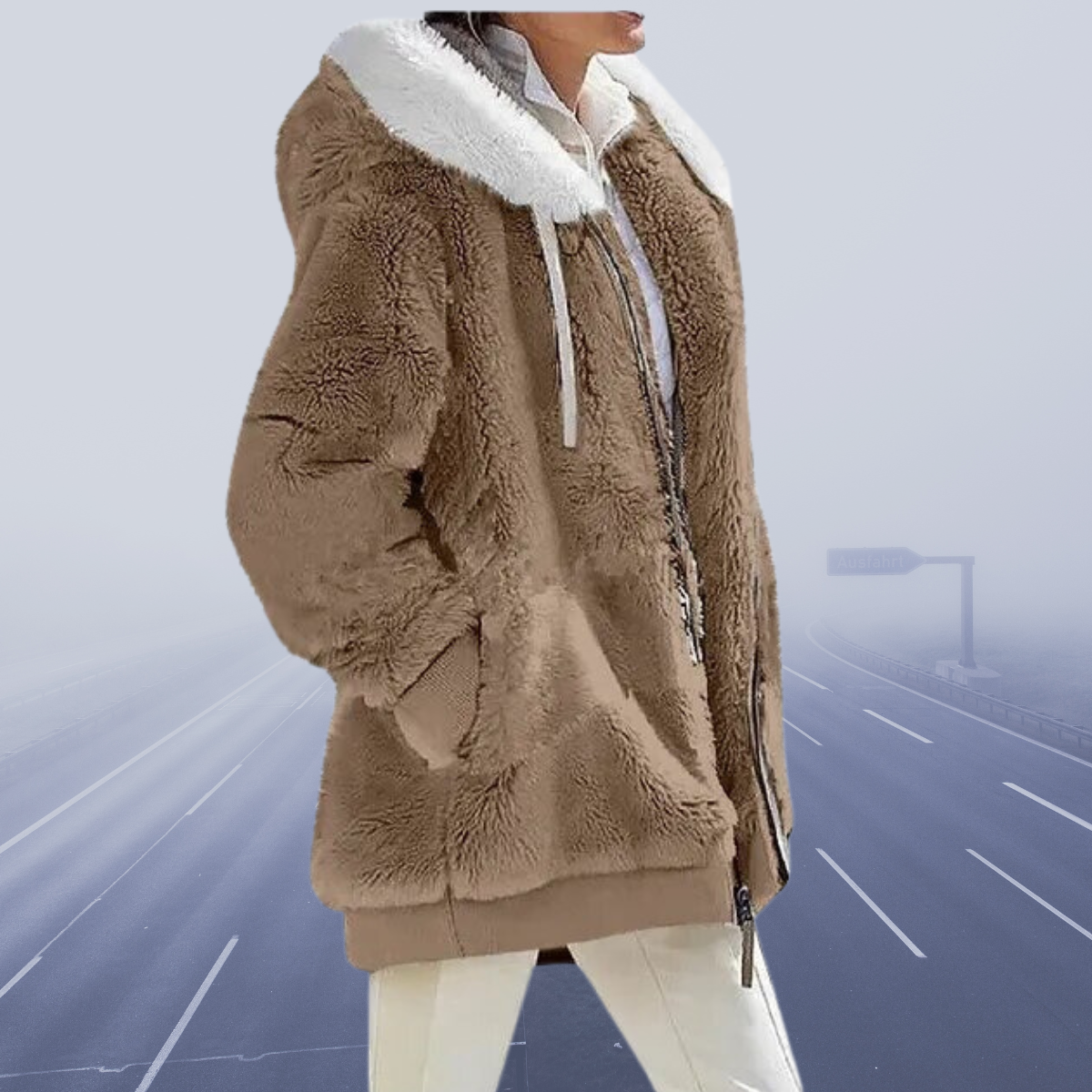 Marisol™ Casualowa kurtka polarowa z kapturem
