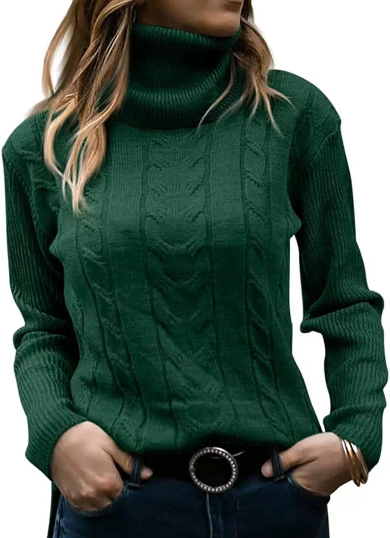 Nerea Carolla™ Dzianinowy sweter z golfem w stylu retro