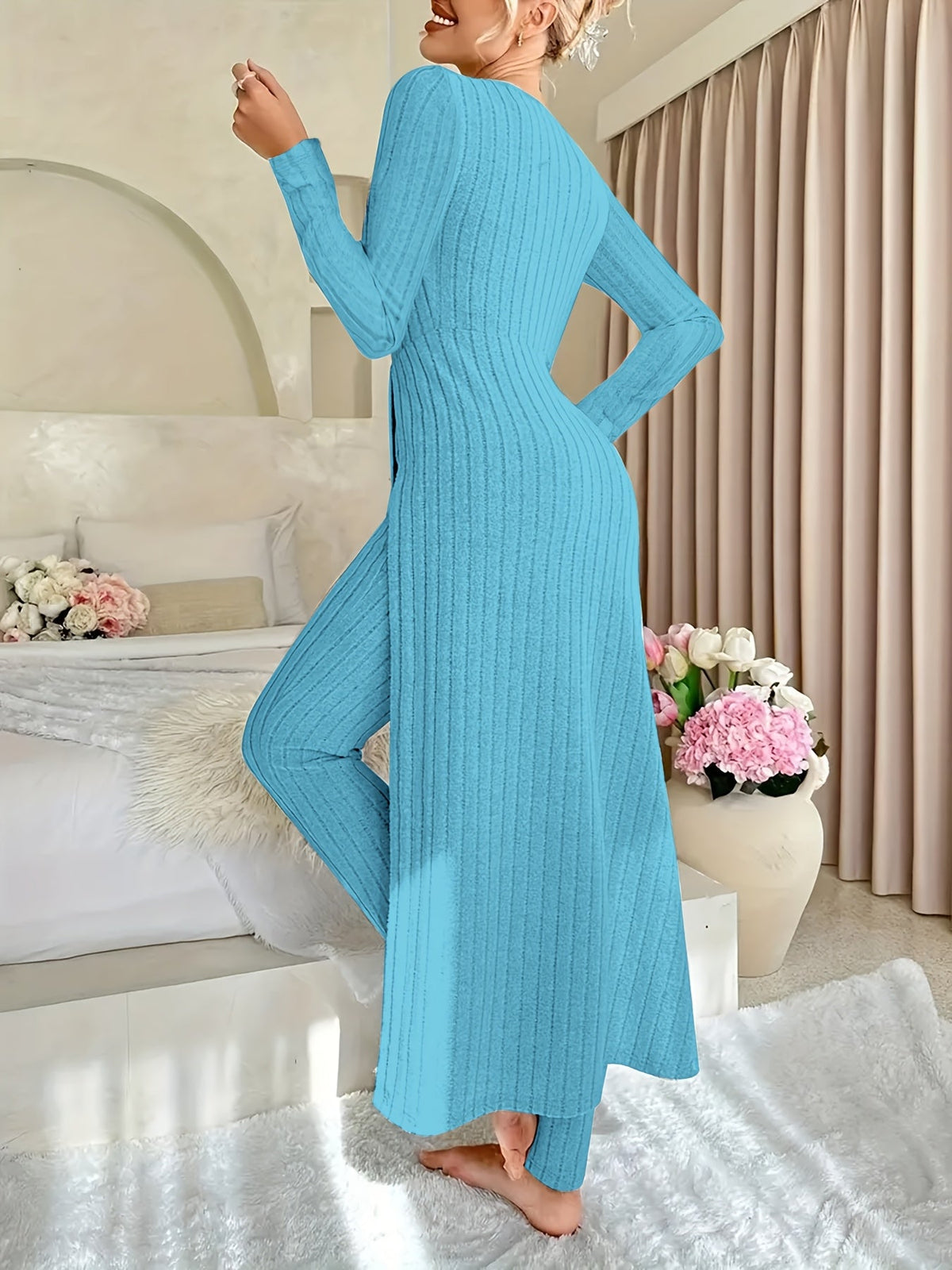 Nicole Coiro™ Komplet dwuczęściowy z tuniką z długim rękawem
