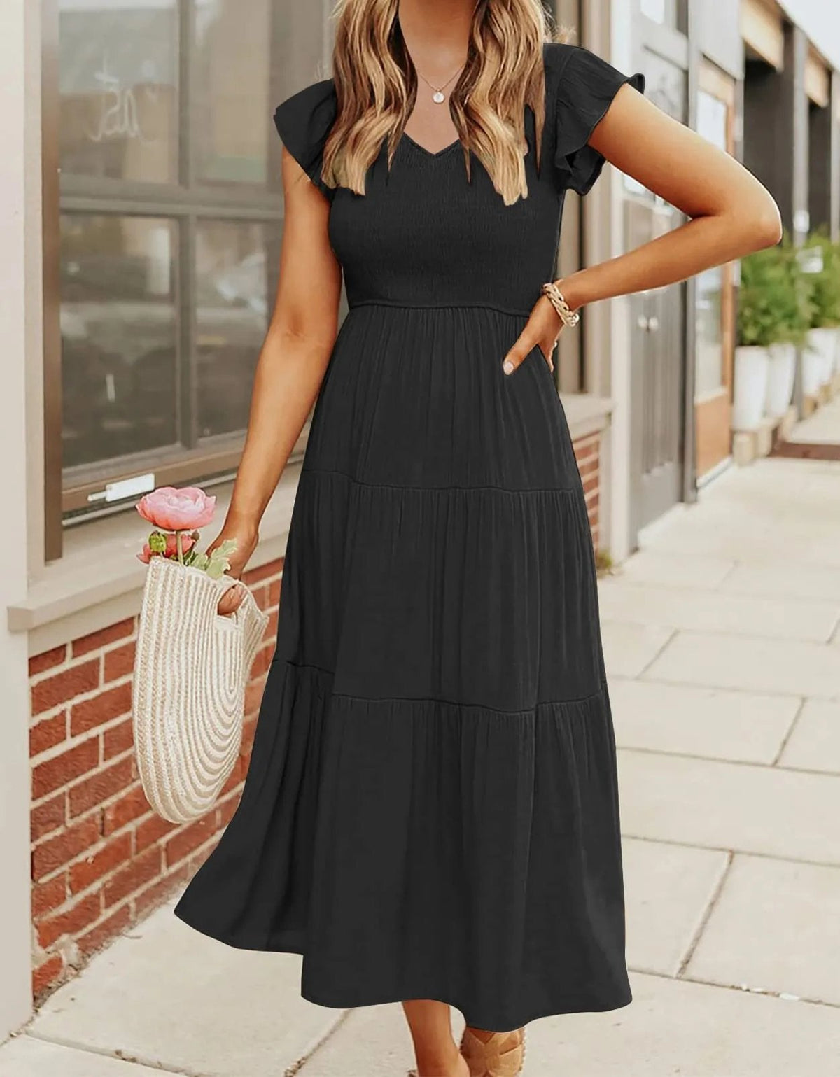Paige Ray™ Casualowa letnia sukienka midi