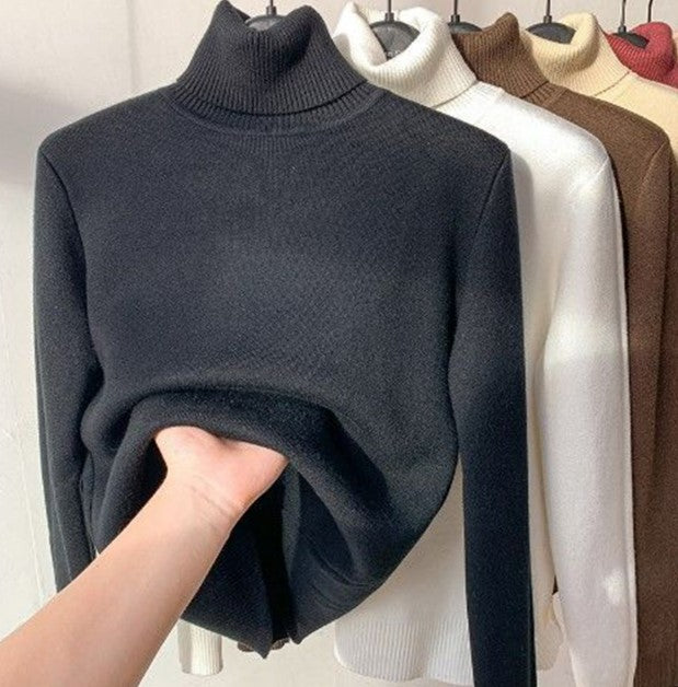 Rubie Baptiste™️ Ciepły polarowy zimowy sweter z golfem