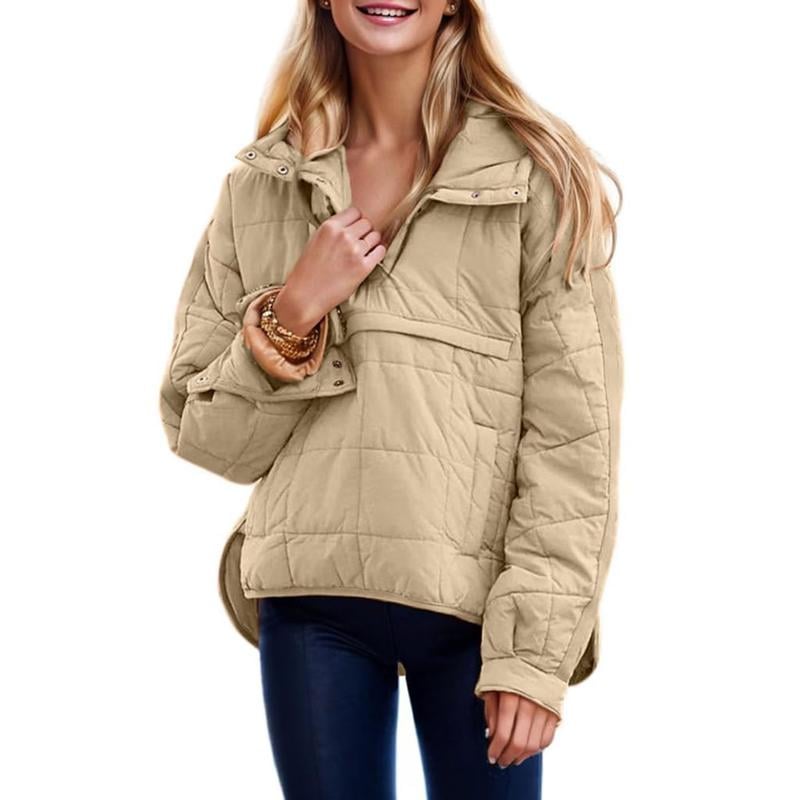 Serafina Raimo™ Damska kurtka pikowana z kapturem oversize