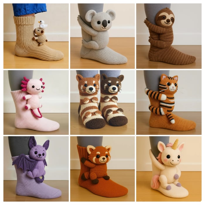 WarmPaws™ Skarpetki Animal z uroczym wzorem