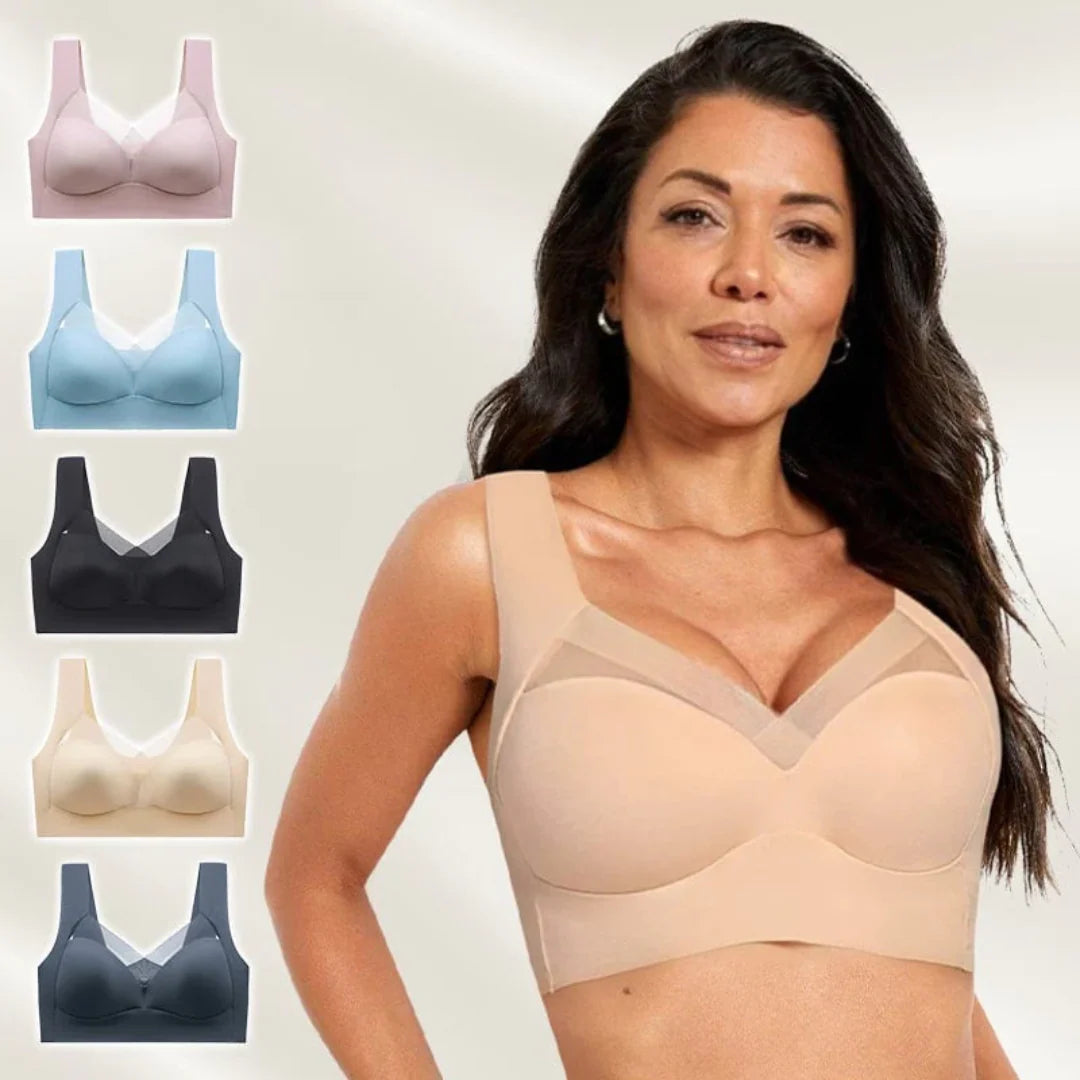 ComfyHold™ Sexy Wireless Push Up Bra - side profile view highlighting lift and support