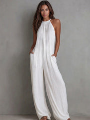 Franca Bianco™ Kombinezon z szerokimi nogawkami relaxed fit
