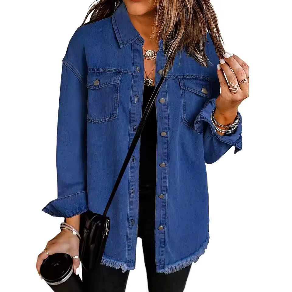 Bice Liotta™ Stylowa damska kurtka jeansowa w stylu vintage