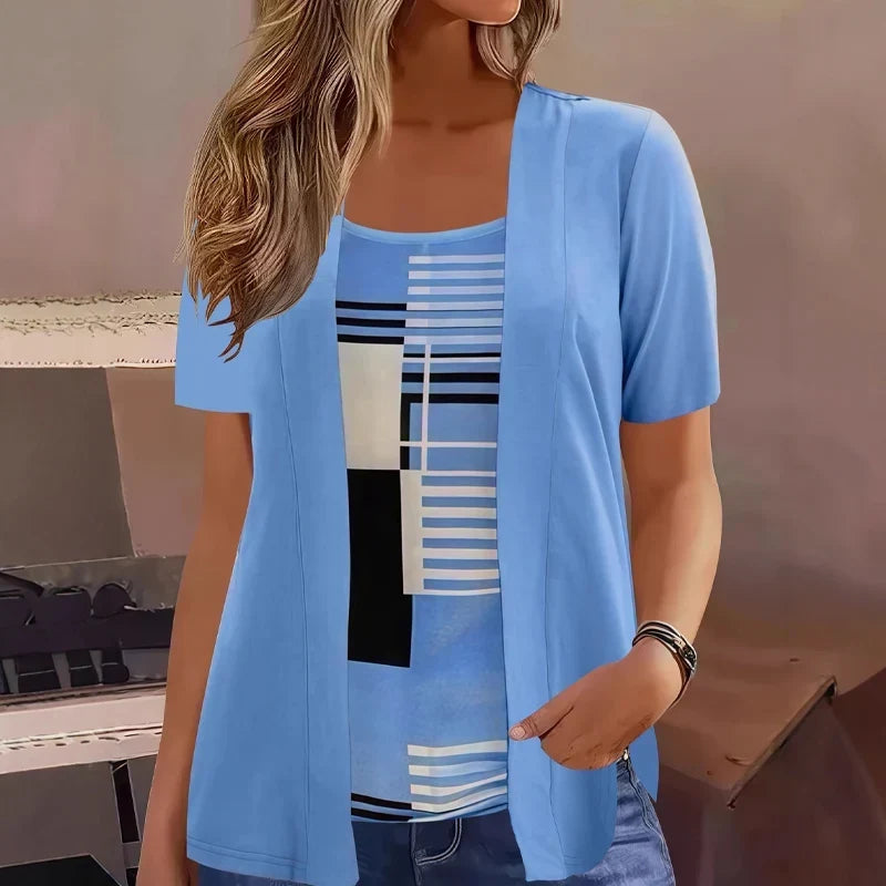 Natalia Bentivoglio™ Bluzka color block dla beztroski styl