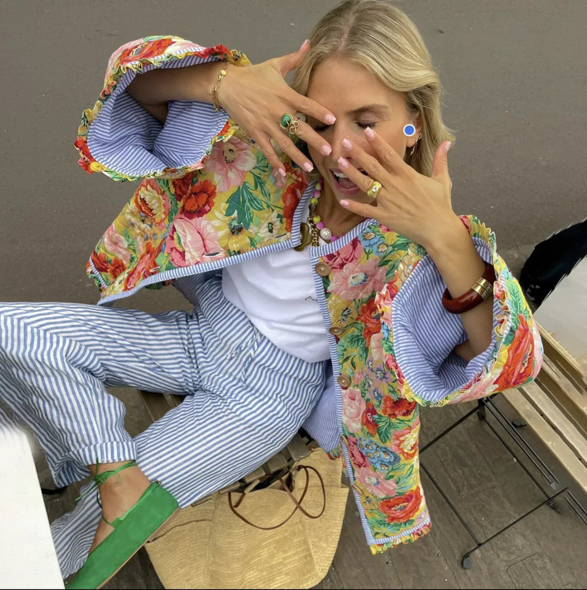 Olga Penna™ Przewiewna sukienka midi na co dzień