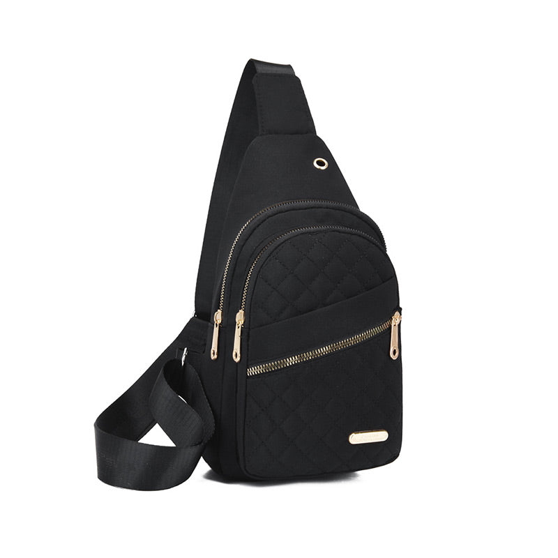 Rivelle Large Capacity Waterproof Chest Bag - interior pockets and organization layout