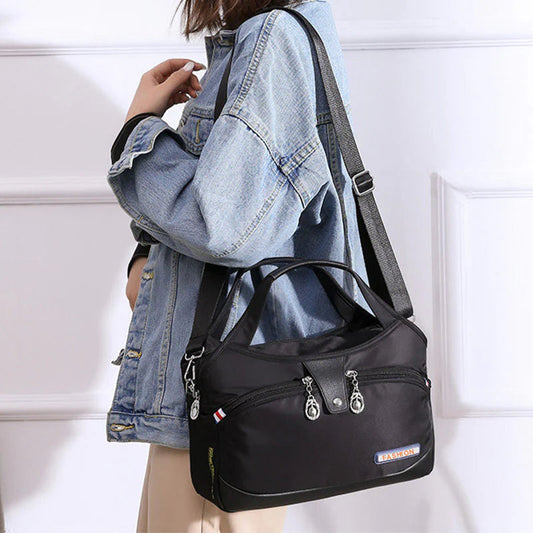 VaultChic Elegant Anti-Theft Tote Bag - close-up of premium hardware and strap detail