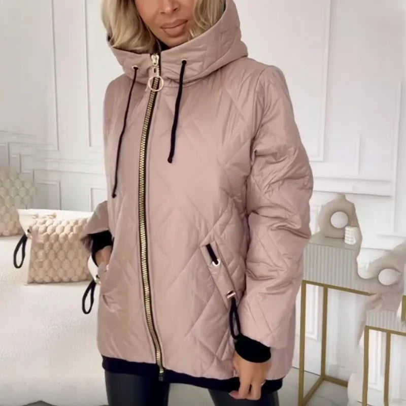 Viviana Pettine™ Dopasowana kurtka zimowa z wysokim kołnierzem na co dzień